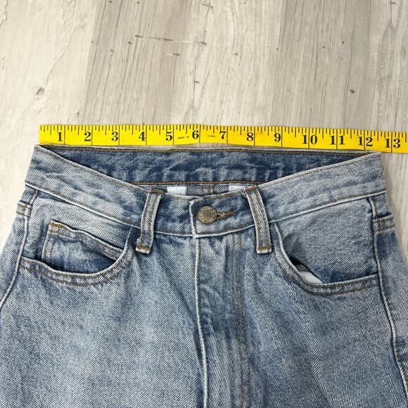 J. Galt Shanghai High Rise Straight Leg Light Wash Cotton Jeans Small - Picture 6 of 9